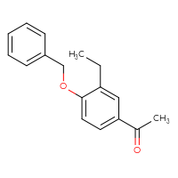 Chemical structure of 1-[4-(benzyloxy)-3-ethylphenyl]ethan-1-one - CSSB21103686074