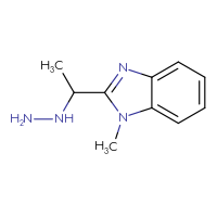 Chemical structure of 2-(1-hydrazinylethyl)-1-methyl-1H-1,3-benzodiazole - CSSB00011207153