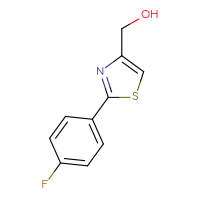 Chemical structure of [2-(4-fluorophenyl)-1,3-thiazol-4-yl]methanol - CSSB00011191566