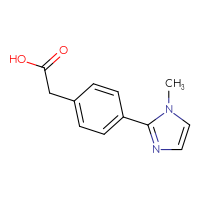 Chemical structure of 2-[4-(1-methyl-1H-imidazol-2-yl)phenyl]acetic acid - CSSB00016773931
