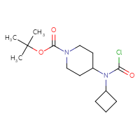 Chemical structure of tert-butyl 4-[(chlorocarbonyl)(cyclobutyl)amino]piperidine-1-carboxylate - CSSB06256207407