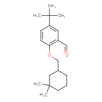 Chemical structure of 5-tert-butyl-2-[(3,3-dimethylcyclohexyl)methoxy]benzaldehyde - CSSB21349243050