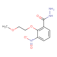 Chemical structure of 2-(2-methoxyethoxy)-3-nitrobenzohydrazide - CSSB03219847878