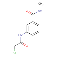 Chemical structure of 3-(2-chloroacetamido)-N-methylbenzamide - CSSB00000212318