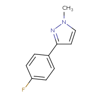 Chemical structure of 3-(4-fluorophenyl)-1-methyl-1H-pyrazole - CSSB00010363771