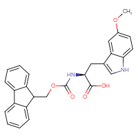 Chemical structure of (2S)-2-({[(9H-fluoren-9-yl)methoxy]carbonyl}amino)-3-(5-methoxy-1H-indol-3-yl)propanoic acid - CSSB00020646872