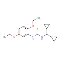 Chemical structure of 3-(dicyclopropylmethyl)-1-(2,5-diethoxyphenyl)thiourea - CSSB00212166827