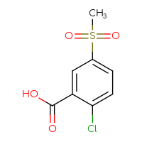 Chemical structure of 2-chloro-5-methanesulfonylbenzoic acid - CSSB00000181289