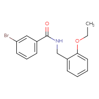 Chemical structure of 3-bromo-N-[(2-ethoxyphenyl)methyl]benzamide - CSSB02042003478