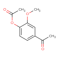 Chemical structure of 4-acetyl-2-methoxyphenyl acetate - CSSB00000002185