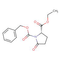 Chemical structure of 1-benzyl 2-ethyl (2S)-5-oxopyrrolidine-1,2-dicarboxylate - CSSB00016991656