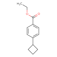 Chemical structure of ethyl 4-cyclobutylbenzoate - CSSB00012347585