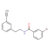 Chemical structure of 3-bromo-N-[2-(3-ethynylphenyl)ethyl]benzamide - CSSB07830188348