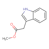 Chemical structure of methyl 2-(1H-indol-3-yl)acetate - CSSB00000148693