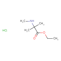 Chemical structure of ethyl 2-methyl-2-(methylamino)propanoate hydrochloride - CSSB00015196689