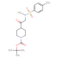 Chemical structure of tert-butyl 4-[2-(N-methyl-4-methylbenzenesulfonamido)acetyl]piperidine-1-carboxylate - CSSB21531616157