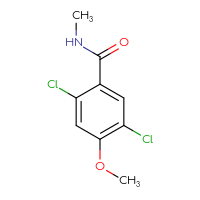 Chemical structure of 2,5-dichloro-4-methoxy-N-methylbenzamide - CSSB00010741420