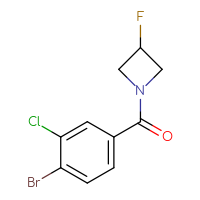 Chemical structure of 1-(4-bromo-3-chlorobenzoyl)-3-fluoroazetidine - CSSB00069447603