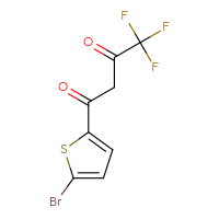 Chemical structure of 1-(5-bromothiophen-2-yl)-4,4,4-trifluorobutane-1,3-dione - CSSB00011393302