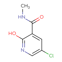 Chemical structure of 5-chloro-2-hydroxy-N-methylpyridine-3-carboxamide - CSSB03834532558