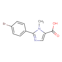 Chemical structure of 2-(4-bromophenyl)-1-methyl-1H-imidazole-5-carboxylic acid - CSSB00010966822