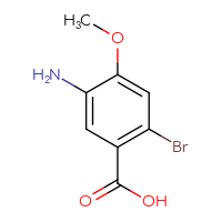 Chemical structure of 5-amino-2-bromo-4-methoxybenzoic acid - CSSB00010141357