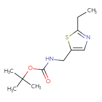 Chemical structure of tert-butyl N-[(2-ethyl-1,3-thiazol-5-yl)methyl]carbamate - CSSB00153409684