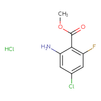 Chemical structure of methyl 2-amino-4-chloro-6-fluorobenzoate hydrochloride - CSSB20963515756