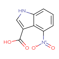 Chemical structure of 4-nitro-1H-indole-3-carboxylic acid - CSSB00000694734