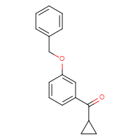 Chemical structure of [3-(benzyloxy)phenyl](cyclopropyl)methanone - CSSB00013808158