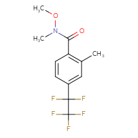 Chemical structure of N-methoxy-N,2-dimethyl-4-(1,1,2,2,2-pentafluoroethyl)benzamide - CSSB21151595235
