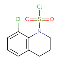 Chemical structure of 8-chloro-1,2,3,4-tetrahydroquinoline-1-sulfonyl chloride - CSSB00010970103