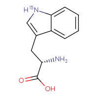 Chemical structure of (2S)-2-amino-3-[(1-¹⁵N)-1H-indol-3-yl]propanoic acid - CSSB07096534818