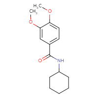 Chemical structure of N-cyclohexyl-3,4-dimethoxybenzamide - CSSB00026420791