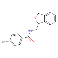 Chemical structure of 4-bromo-N-[(1,3-dihydro-2-benzofuran-1-yl)methyl]benzamide - CSSB02041903154
