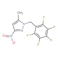 Chemical structure of 5-methyl-3-nitro-1-[(2,3,4,5,6-pentafluorophenyl)methyl]-1H-pyrazole - CSSB00015198141