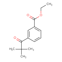 Chemical structure of ethyl 3-(2,2-dimethylpropanoyl)benzoate - CSSB00017835290
