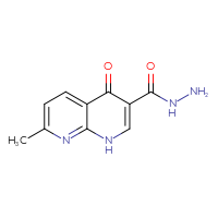 Chemical structure of 7-methyl-4-oxo-1,4-dihydro-1,8-naphthyridine-3-carbohydrazide - CSSB00010498979