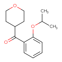 Chemical structure of 4-[2-(propan-2-yloxy)benzoyl]oxane - CSSB00008500154