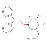 Chemical structure of (9H-fluoren-9-yl)methyl N-[(1S)-1-(dimethylcarbamoyl)butyl]carbamate - CSSB21043415072