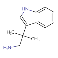 Chemical structure of 2-(1H-indol-3-yl)-2-methylpropan-1-amine - CSSB00012179920