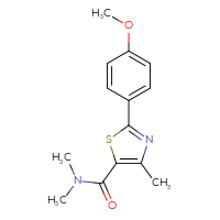 Chemical structure of 2-(4-methoxyphenyl)-N,N,4-trimethyl-1,3-thiazole-5-carboxamide - CSSB02016169712