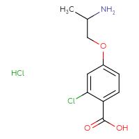 Chemical structure of 4-(2-aminopropoxy)-2-chlorobenzoic acid hydrochloride - CSSB06744595261