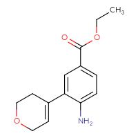 Chemical structure of ethyl 4-amino-3-(3,6-dihydro-2H-pyran-4-yl)benzoate - CSSB06594944169