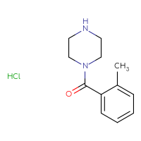 Chemical structure of 1-(2-methylbenzoyl)piperazine hydrochloride - CSSB02515422475