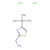 Chemical structure of 1-(4-tert-butyl-1,3-thiazol-2-yl)methanamine dihydrochloride - CSSB00015187117