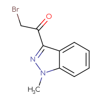 Chemical structure of 2-bromo-1-(1-methyl-1H-indazol-3-yl)ethan-1-one - CSSB00013952153