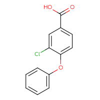 Chemical structure of 3-chloro-4-phenoxybenzoic acid - CSSB00005720072