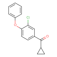 Chemical structure of (3-chloro-4-phenoxyphenyl)(cyclopropyl)methanone - CSSB21103685235
