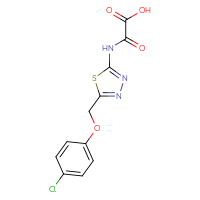 Chemical structure of ({5-[(4-chlorophenoxy)methyl]-1,3,4-thiadiazol-2-yl}carbamoyl)formic acid - CSSB00020597985